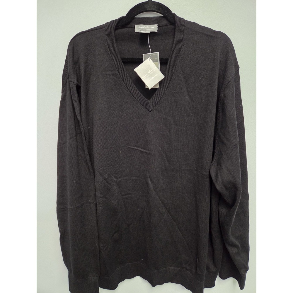 Daniel Cremieux Sig Collection 100% Supima‎ Cotton XXL Black V-neck Sweater NWT